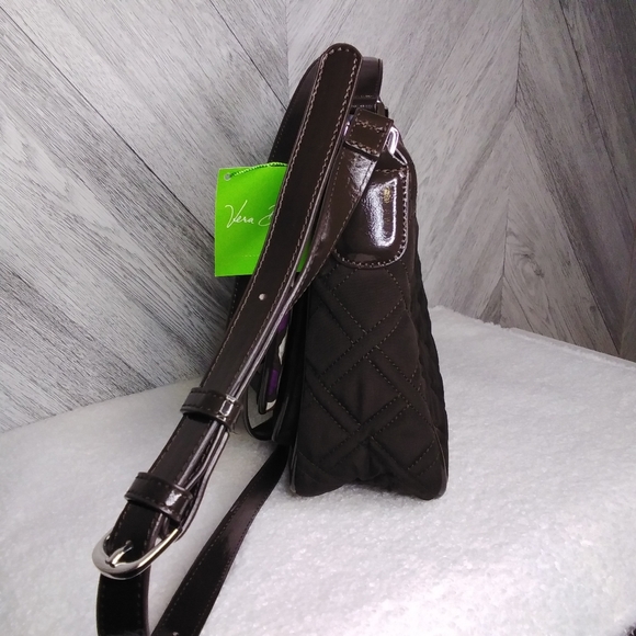 Vera Bradley Turn-lock Crossbody Classic Brown Purse Bag - Picture 2 of 10
